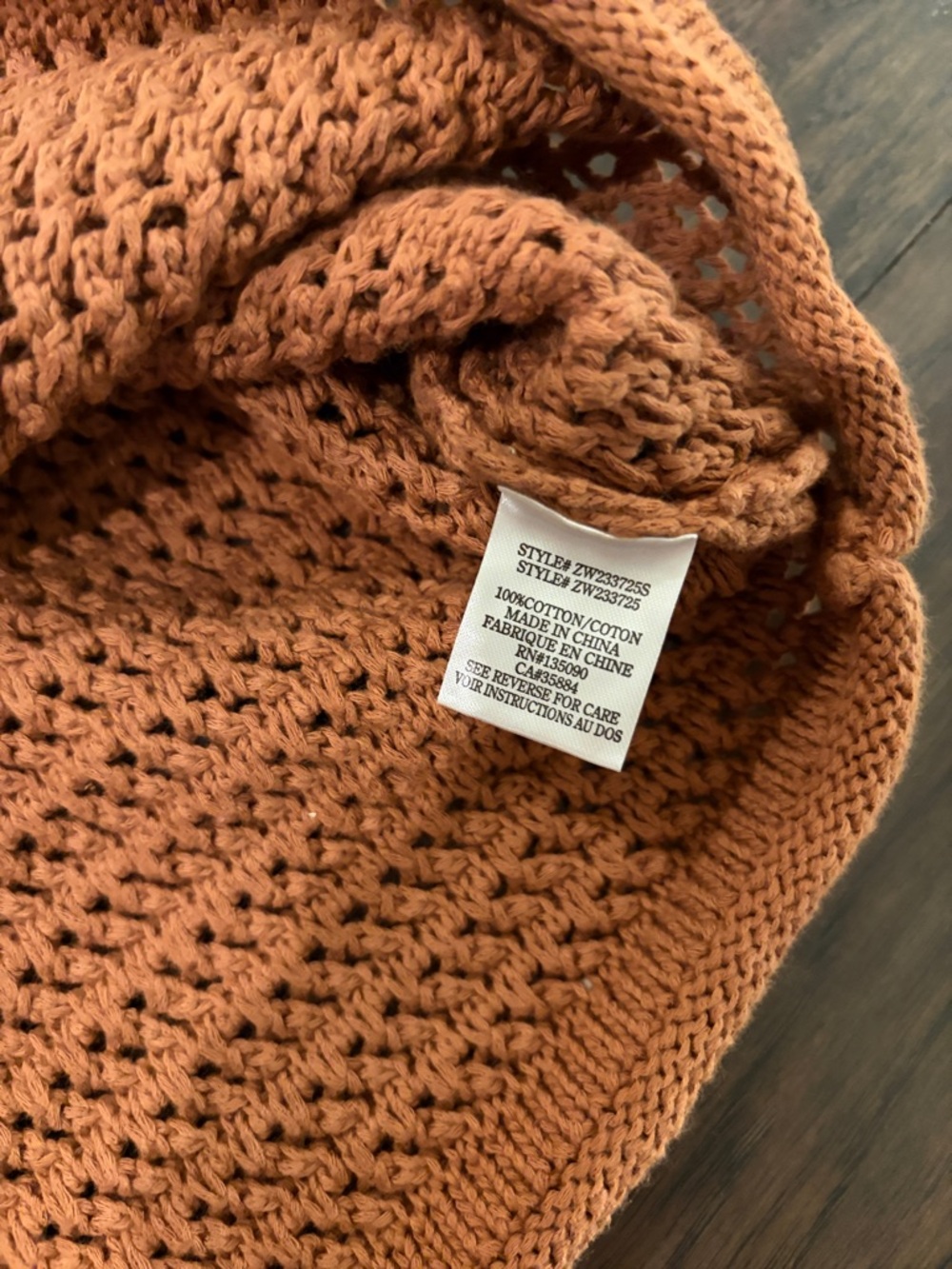 New With Tags Z Supply cropped Cotton Sweater Sz M - Picture 4 of 8
